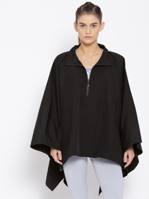 

Reebok Women Black TS Woven Cape Jacket