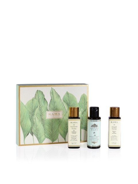 

KAMA AYURVEDA Sustainable Head To Toe Oil Kit, Green