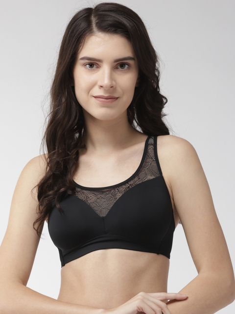 

Marks & Spencer Black Solid Non-Wired Lightly Padded Camisole Bra T333050