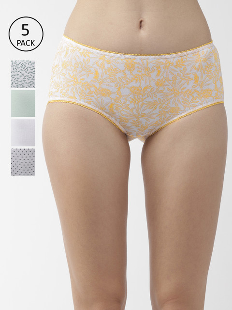 

Marks & Spencer Women Pack of 5 Printed Hipster Briefs T610383, White