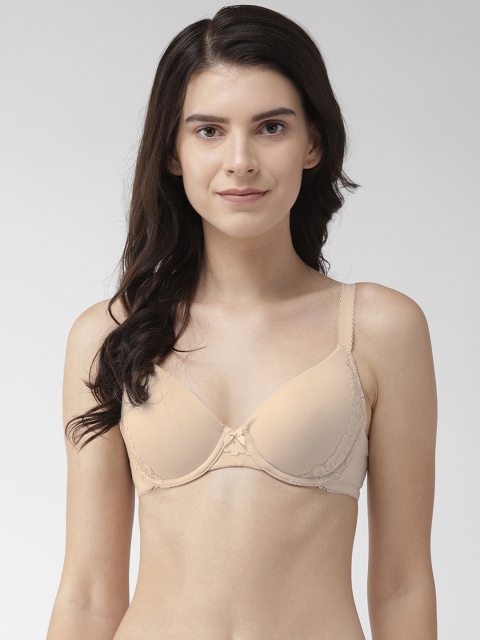 

Marks & Spencer Beige Solid Underwired Lightly Padded T-shirt Bra T332110