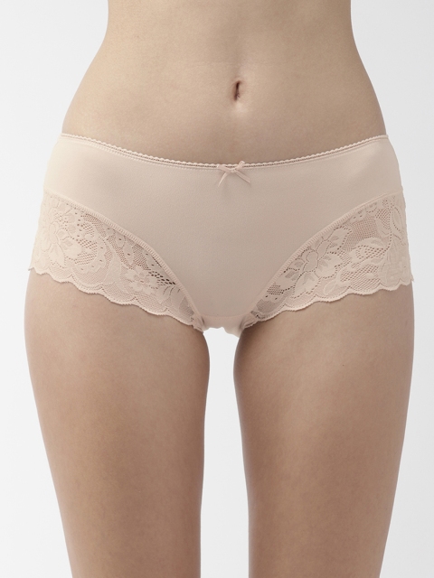 

Marks & Spencer Women Beige Solid Boy Shorts T616090
