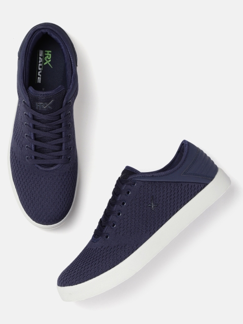 

HRX by Hrithik Roshan Men Navy Blue Woven Design Sauve 1.0 Athleisure Shoes