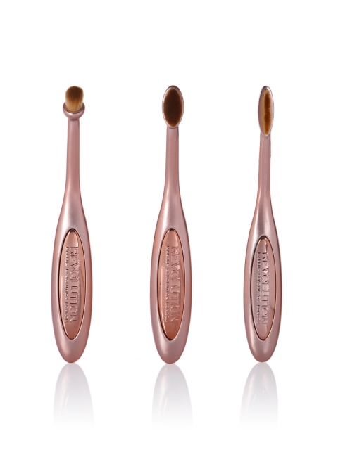 

Makeup Revolution London Precision Eye Brushes - Set of 3, Copper