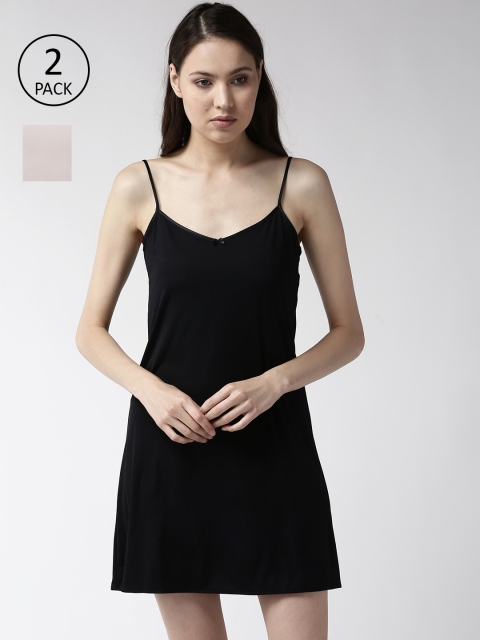 

Marks & Spencer Women Pack of 2 Full Slips T336160X, Black