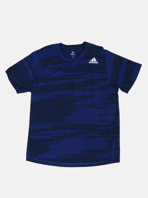 

ADIDAS Men Blue Printed WINTRD Round Neck T-shirt