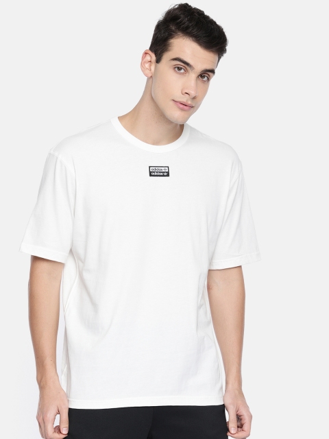 

ADIDAS Originals Men White Solid R.Y.V. Round Neck T-shirt
