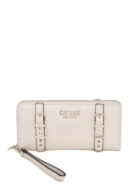 

GUESS Women Beige Solid Zip Around Wallet