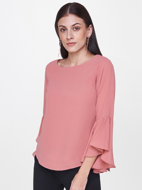

AND Women Rose Pink Solid Top