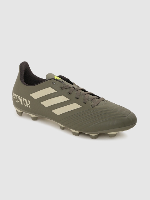 

ADIDAS Men Olive Green Textured Predator 19.4 Flexible Ground Football Shoes