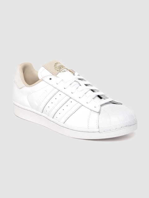 

ADIDAS Originals Men White Superstar Solid Leather Sneakers