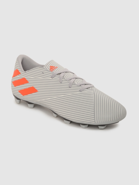 

ADIDAS Men Grey & White Striped Nemeziz 19.4 Flexible Ground Football Shoes