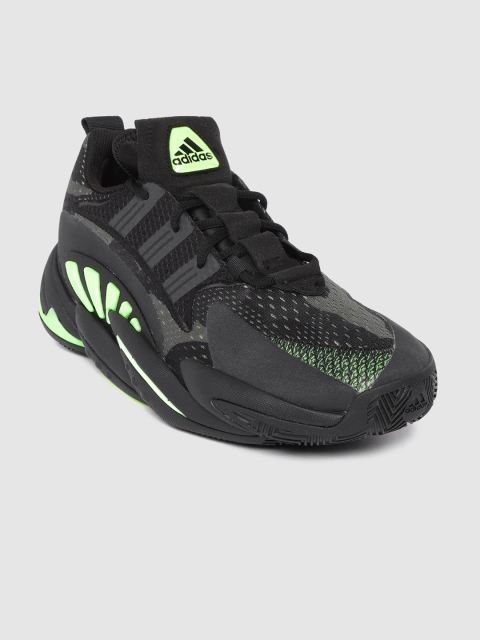 

ADIDAS Originals Men Black & Green Crazy BYW X 2.0 Woven Design Sneakers