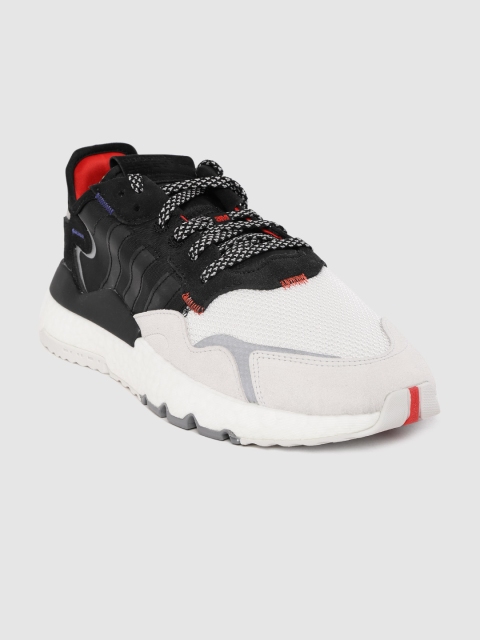 

ADIDAS Originals Men Black & White Nite Jogger Colourblocked Sneakers