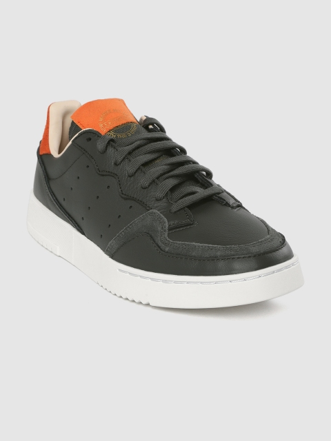 

ADIDAS Originals Men Charcoal Grey Solid SuperCourt Leather Sneakers