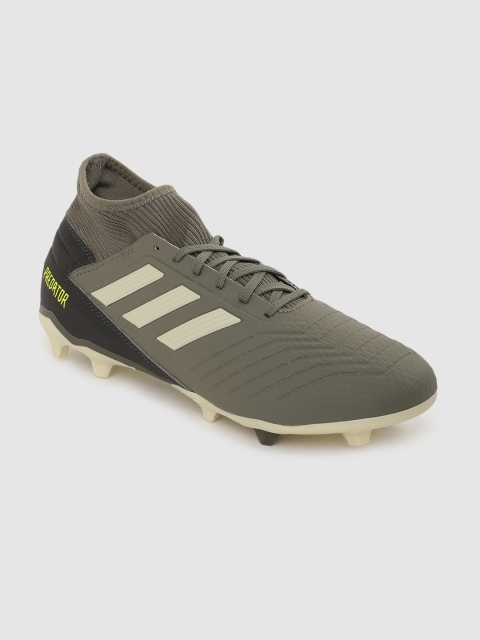 

ADIDAS Men Olive Green Textured Predator 19.3 Firm Ground Football Shoes