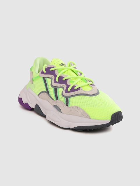 

ADIDAS Originals Women Fluorescent Green & Purple Ozweego Sneakers