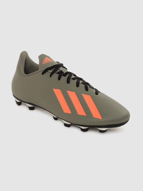 

ADIDAS Men Olive Green Textured X 19.3 Firm Ground Football Shoes