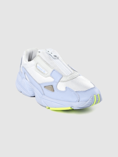 

ADIDAS Originals Women Blue & Silver-Toned Falcon Zip Colourblocked Sneakers