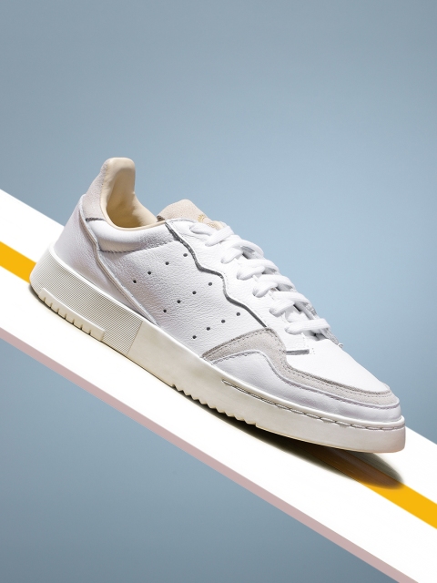 

ADIDAS Originals Men White Perforated SuperCourt Leather Sneakers