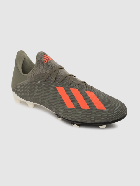 

ADIDAS Men Olive Green Textured X 19.3 Firm Ground Football Shoes