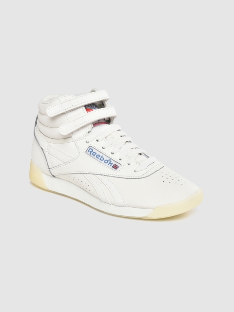 

Reebok Classic Women Off-White Freestyle Hi Leather Sneakers