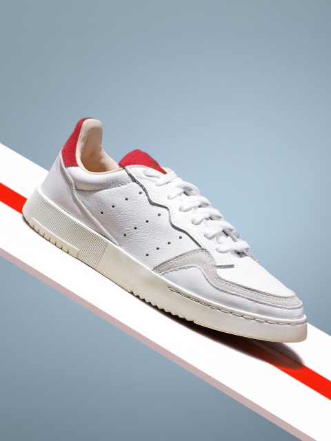 

ADIDAS Originals Men White Perforated SuperCourt Leather Sneakers