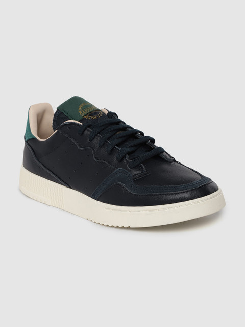 

ADIDAS Originals Men Navy Blue Solid Super Court Leather Sneakers