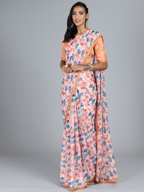 

Bollywood Vogue Multicoloured Printed Poly Georgette Saree, Multi