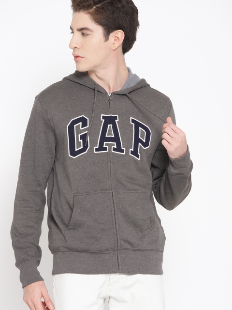 

GAP Men's Logo Fleece Zip Hoodie, Grey