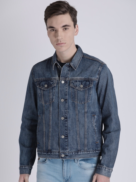 

GAP Men's Icon Denim Jacket, Navy blue