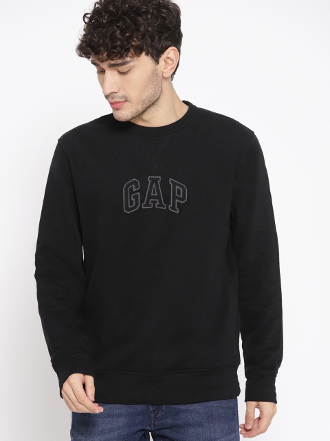 

GAP Men's Logo Fleece Crewneck Sweatshirt, Black