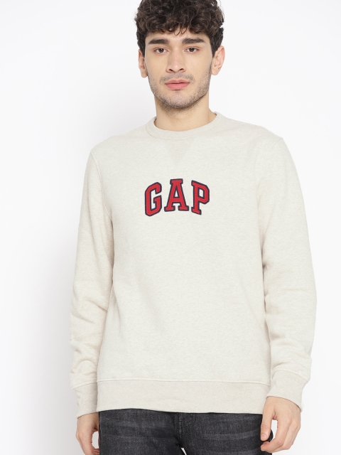 

GAP Men's Gap Logo Fleece Crewneck Sweatshirt, Off white