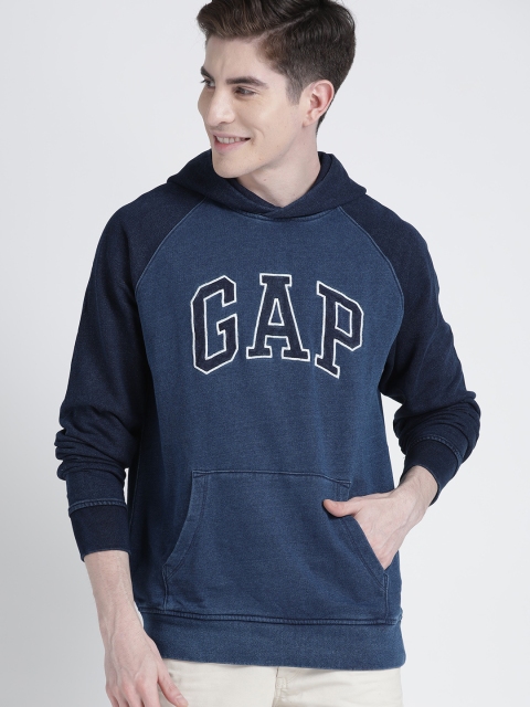 

GAP Men's Gap Logo Fleece Hoodie, Navy blue