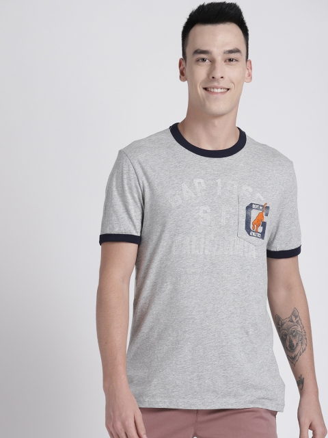 

GAP Men Gap Logo Pocket T-Shirt, Grey melange