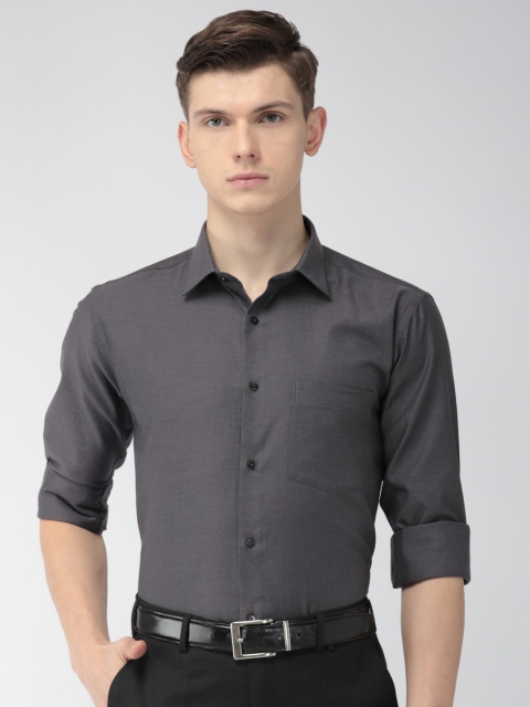 

Park Avenue Men Grey Slim Fit Self Design Formal Shirt