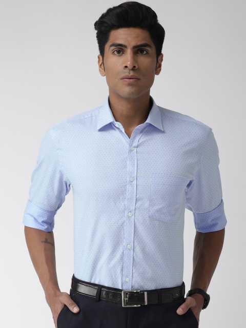 

Park Avenue Men Blue Slim Fit Self Design Formal Shirt