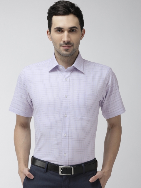 

Raymond Men Blue & White Regular Fit Checked Formal Shirt