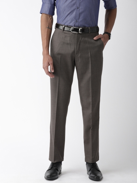 

Park Avenue Men Grey Smart Fit Solid Formal Trousers