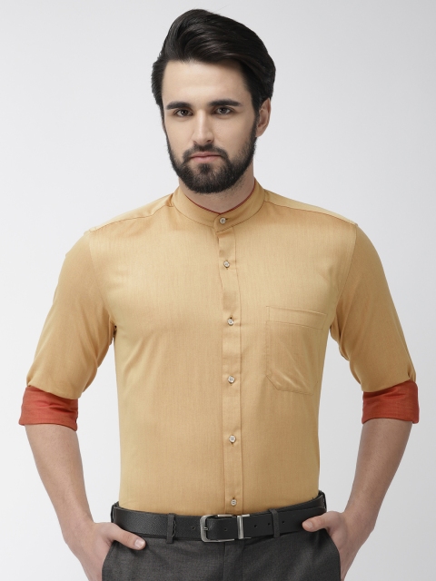 

Raymond Men Mustard Yellow Regular Fit Solid Formal Shirt