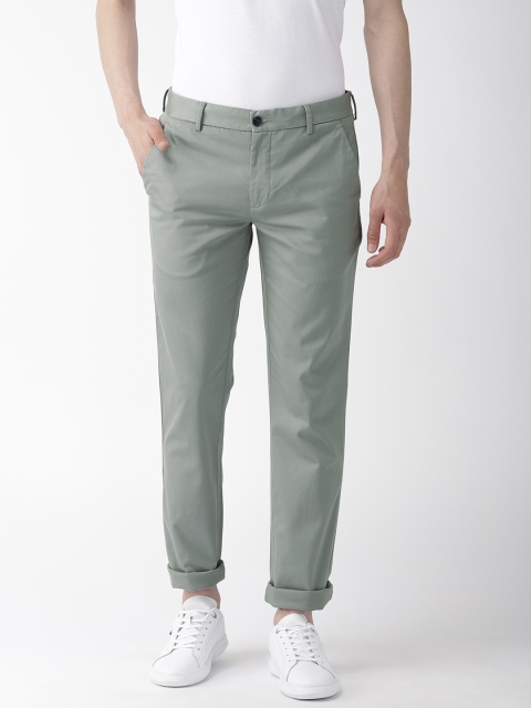 

Park Avenue Men Green Slim Fit Solid Chinos
