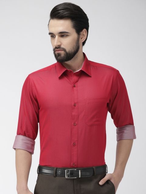 

Raymond Men Red Slim Fit Solid Formal Shirt