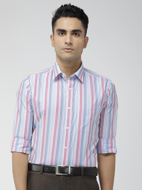

Raymond Men Multicoloured Slim Fit Striped Formal Shirt, Multi