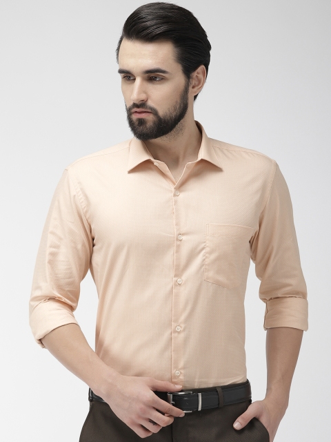 

Park Avenue Men Beige Slim Fit Self Design Formal Shirt