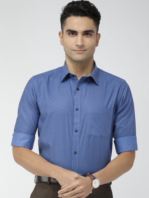 

Raymond Men Blue Slim Fit Solid Formal Shirt