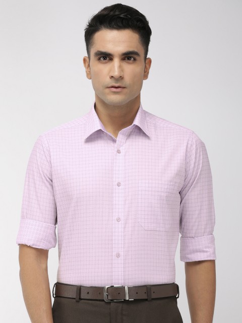 

Raymond Men Violet Slim Fit Self Checked Formal Shirt