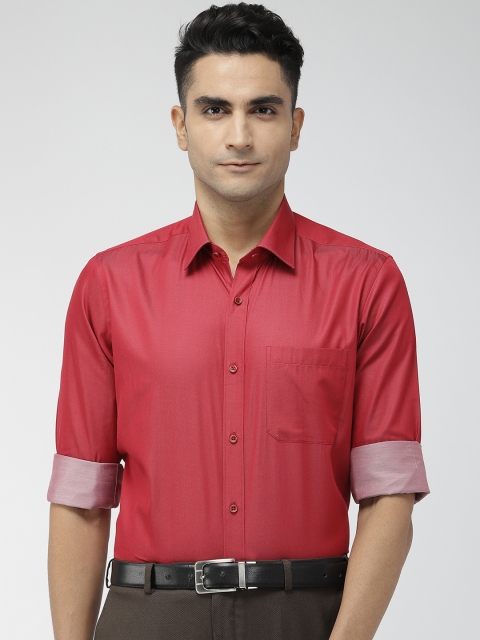 

Raymond Men Red Contemporary Regular Fit Solid Formal Shirt