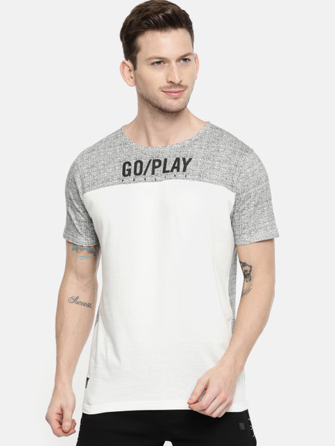 

Proline Active Men Off-White Printed Round Neck Pure Cotton T-shirt