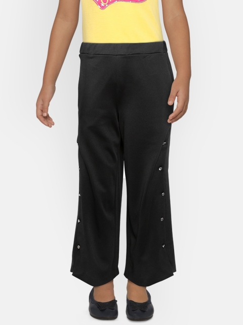 

Natilene Girls Black Regular Fit Solid Culottes