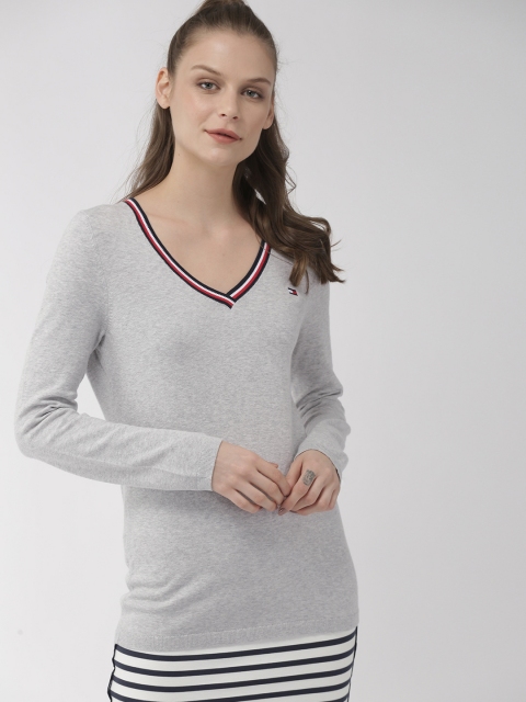 

Tommy Hilfiger Women Grey Solid Pullover Sweater